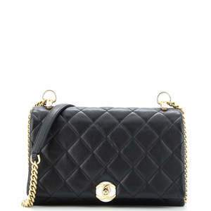 Chanel Medium Pearl CC Accordion Flap Bag Quilted Calfskin